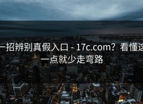 一招辨别真假入口 - 17c.com？看懂这一点就少走弯路