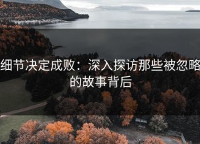 细节决定成败：深入探访那些被忽略的故事背后