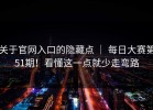 关于官网入口的隐藏点 ｜ 每日大赛第51期！看懂这一点就少走弯路